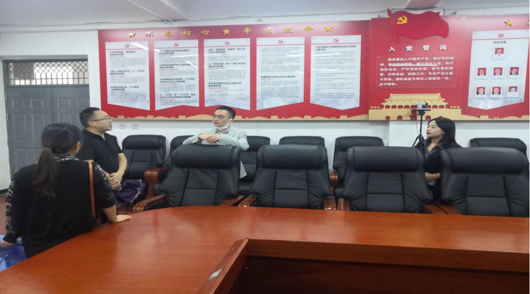 剑阁县县委组织部到剑阁职中检查党建工作